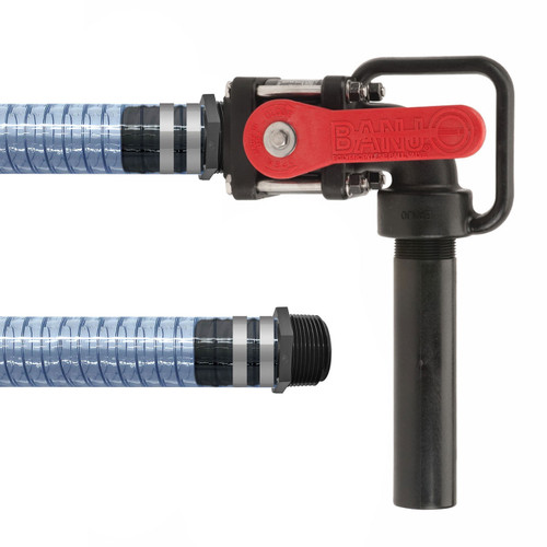 BadgerFlex Poly Spring 1 1/2 in. PVC DEF Hose w/ Male NPT Fitting x Nozzle