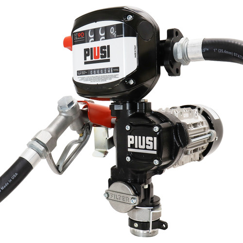PIUSI Panther EX 72 120V AC Fluid Transfer Pump w/ K90 Meter & 1 in.Manual Nozzle - 18 ft., 20 GPM