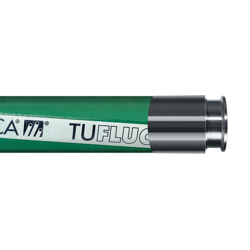Tudertechnica Tufluor Evolution 1 in. PTFE Chemical Suction & Delivery Hose Assemblies 150 PSI w/ 3A Tri-Clamp Ends