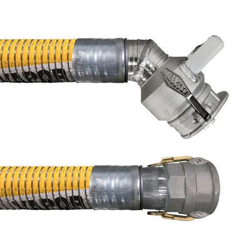Willcox Composite 4 in. Vapor Recovery Hose Assemblies w/ C x 45° Rigid Dixon VR4040CS-AL45 with Handle Ends