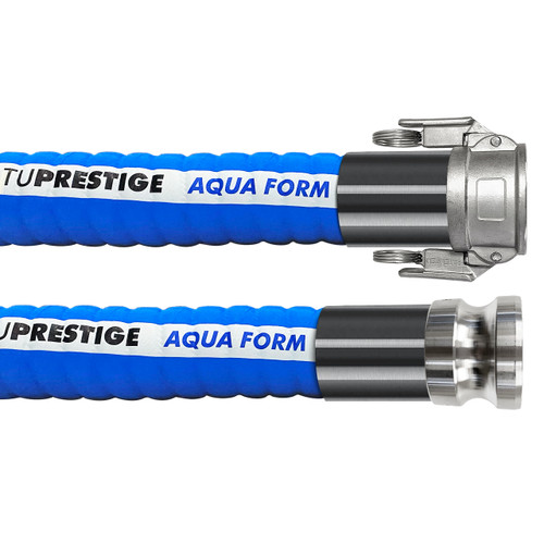 Tudertechnica Tuprestige Aqua 1 1/2 in. Water Delivery Hose Assemblies 250 PSI w/ Stainless Steel Female Coupler x Male Adapter Ends