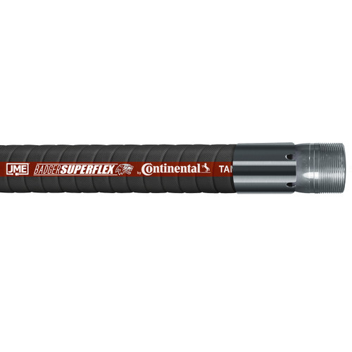 BadgerFlex SuperFlex 4 in. Petroleum Transfer Hose w/ Male NPT Ends - 150 PSI