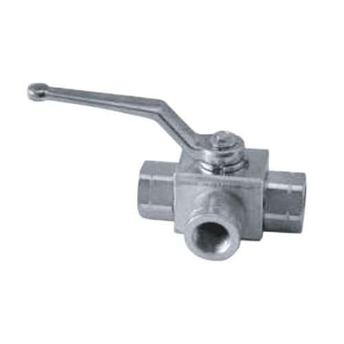PCI BK3-38-SAE-1123-2-L 3/8 in. x 9/16 in. -18 ORB Full Port Three-Way Diverter Valve - 5880 PSI, Zinc Clear Coating