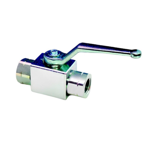 PCI BKH BKH-38-SAE-1123-2 9/16 in. 18 ORB Zinc Clear Coat Full Port Two-Way High Pressure Ball Valve - 7350 PSI