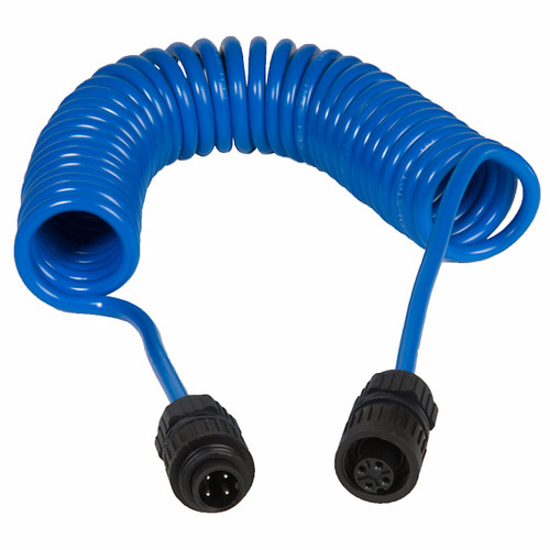 Newson Gale CAB2B05Q Blue Hytrel 2-Core Spiral Cable w/ Quick Connector - 16ft