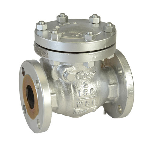 Chicago Valves 41431040 4 in. Forged Steel Swing Check Valve - Flanged, Class 300, 740 PSI