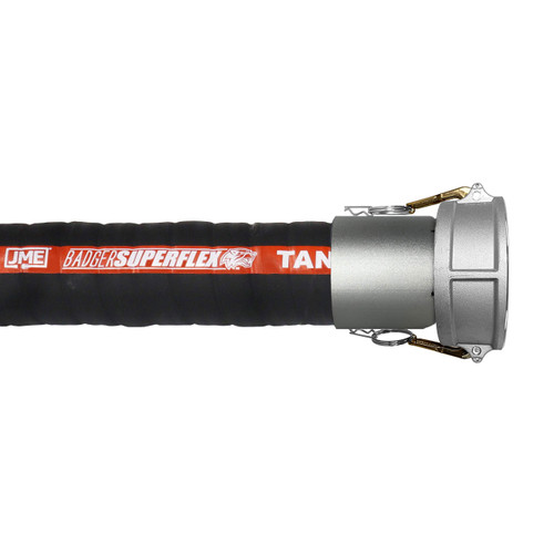 BadgerFlex 4 in. Transfer Hose Assemblies w/ Part C Female Couplers - Black