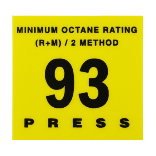 RDM EU02001G004 93 Octane Press to Start Overlay - Gilbarco Encore/Eclipse