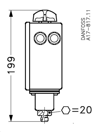 017L001666 Danfoss Pressure switch, RT1AL