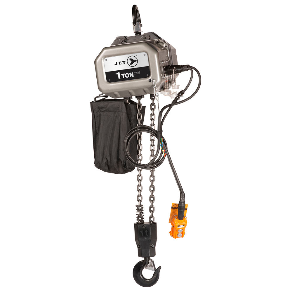 JET 107503 1-Ton JEH Series Electric Chain Hoist with Overload Protection - 115V/230V