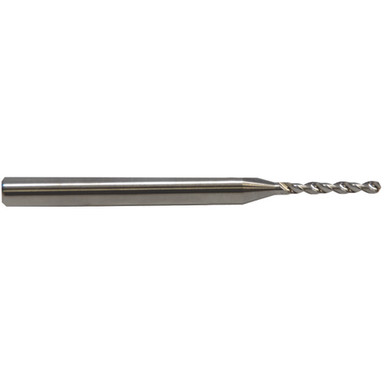#86 Dia. x 1/8" Shank x 0.15" Flute Length x 1-1/2" OAL, Miniature, 130 Degree, Bright, 2 Flute, External Coolant, Round Solid Carbide Drill Series/List #5372 MT1353856