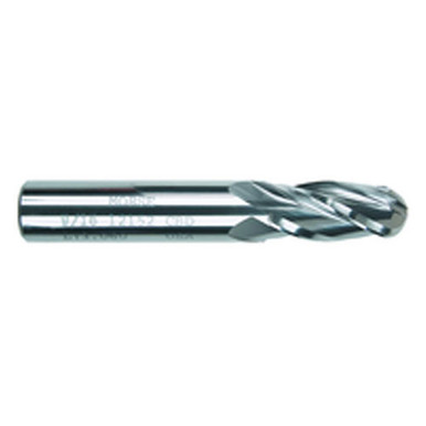 2.5 mm Dia.mm Shank x 7 mm DOC 9 mm OAL, Carbide AlTiN, 4 Flute, Ballnose End Mill Series/List #5965T MT3291283
