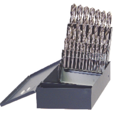 29 Pc. 1/16" - 1/2" by 64ths HSS Bright-LH Jobber Drill Set Series/List #8020 MT1218005