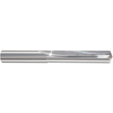 #61 Dia. x 0.039" Shank x 1/2" Flute Length x 1-1/2" OAL, Straight Flute, 140 Degree, Bright, 2 Flute, External Coolant, Round Solid Carbide Drill Series/List #5376 MT1354864