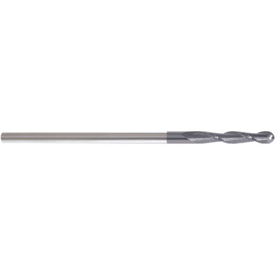 1/4" Dia. x 1/4" Shank x 1-1/2" DOC x 6" OAL, Carbide AlTiN, 2 Flute, Ballnose End Mill Series/List #5952T MT3292589