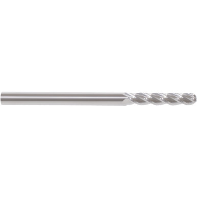 1/4" Dia. x 1/4" Shank x 1-1/2" DOC x 6" OAL, Carbide 4 Flute, 30 Degree Helix, Ballnose End Mill Series/List #5953 MT3257194