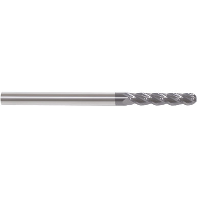 1/4" Dia. x 1/4" Shank x 1-1/2" DOC x 6" OAL, Carbide AlTiN, 4 Flute, Ballnose End Mill Series/List #5953T MT3293142
