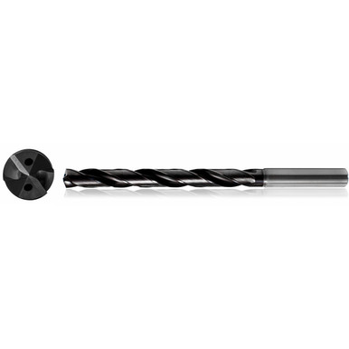 9 mm Dia. x 10 mm Shank x 47 mm Flute Length x 89 mm OAL, 3xD, TiAlCN, 2 Flute, Coolant Thru, h6, Cylindrical, Solid Carbide Drill Series/List #NG11 MU061125749