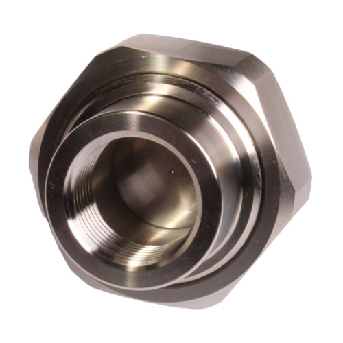 HART Industrial O-3131-3-V-316 1/2 in. FNPT Class 3000 316 Stainless Steel Threaded Union - FKM Seal, Orifice Plate