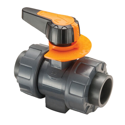 Chemline Plastics SM Series Metering Ball Valve, PVC Body, EPDM Seal, Socket Ends