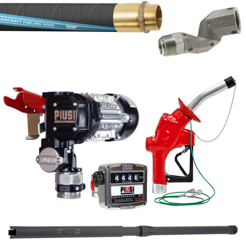 PIUSI Panther EX 72 120V AC 20 GPM Aviation Fuel Transfer Pump Package w/ Meter