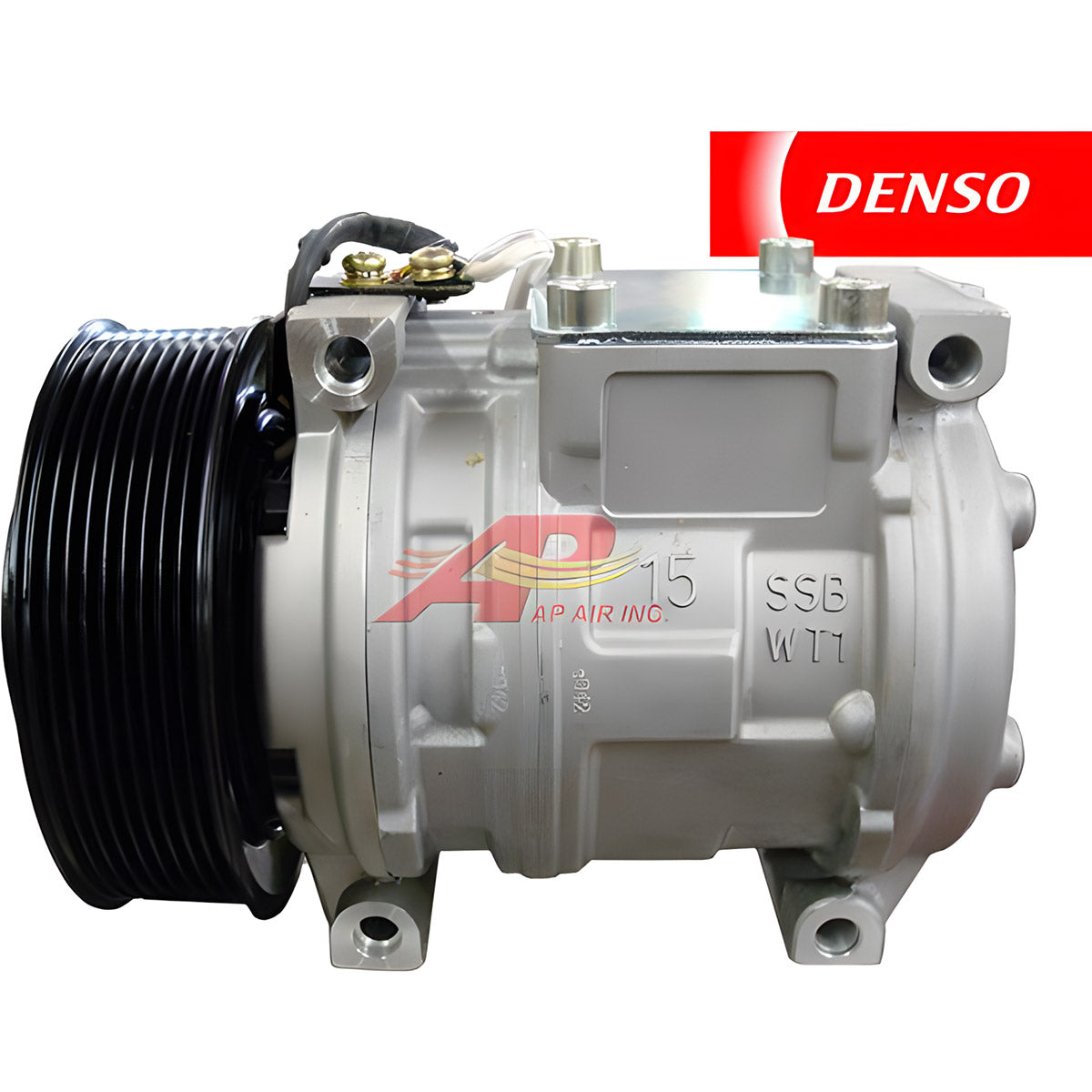10PA15C Compressor With 5.1" 9 Groove Clutch, 12 Volt for Claas