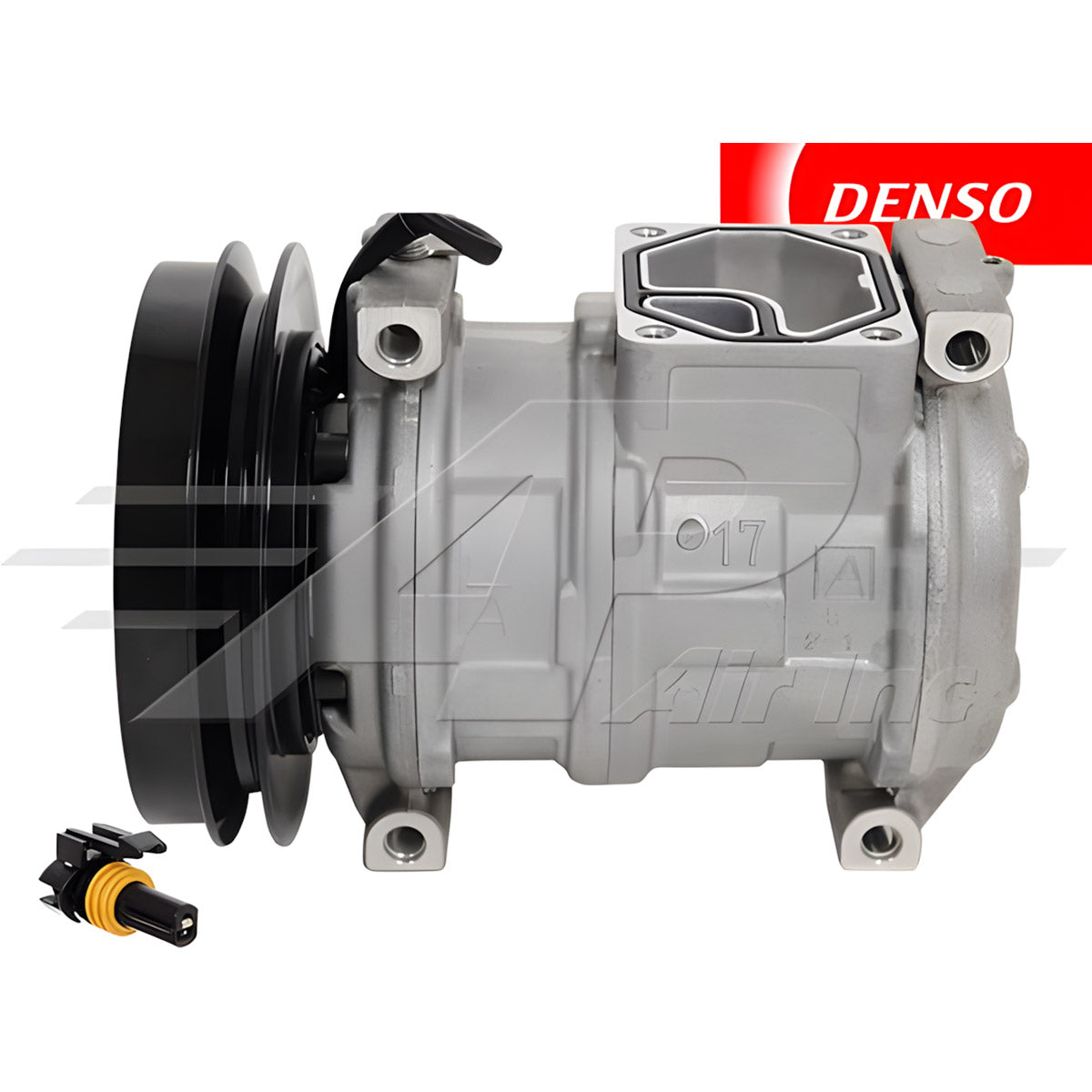 OEM Denso Compressor 10PA17C - 146mm, 1 Groove Clutch, 12V for John Deere