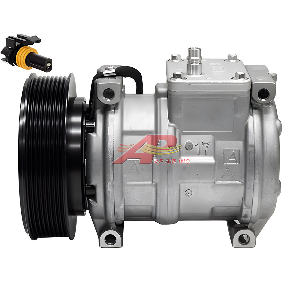 Denso Aftermarket Version 10PA17C Compressor With 8 Groove Clutch 24 Volt for John Deere