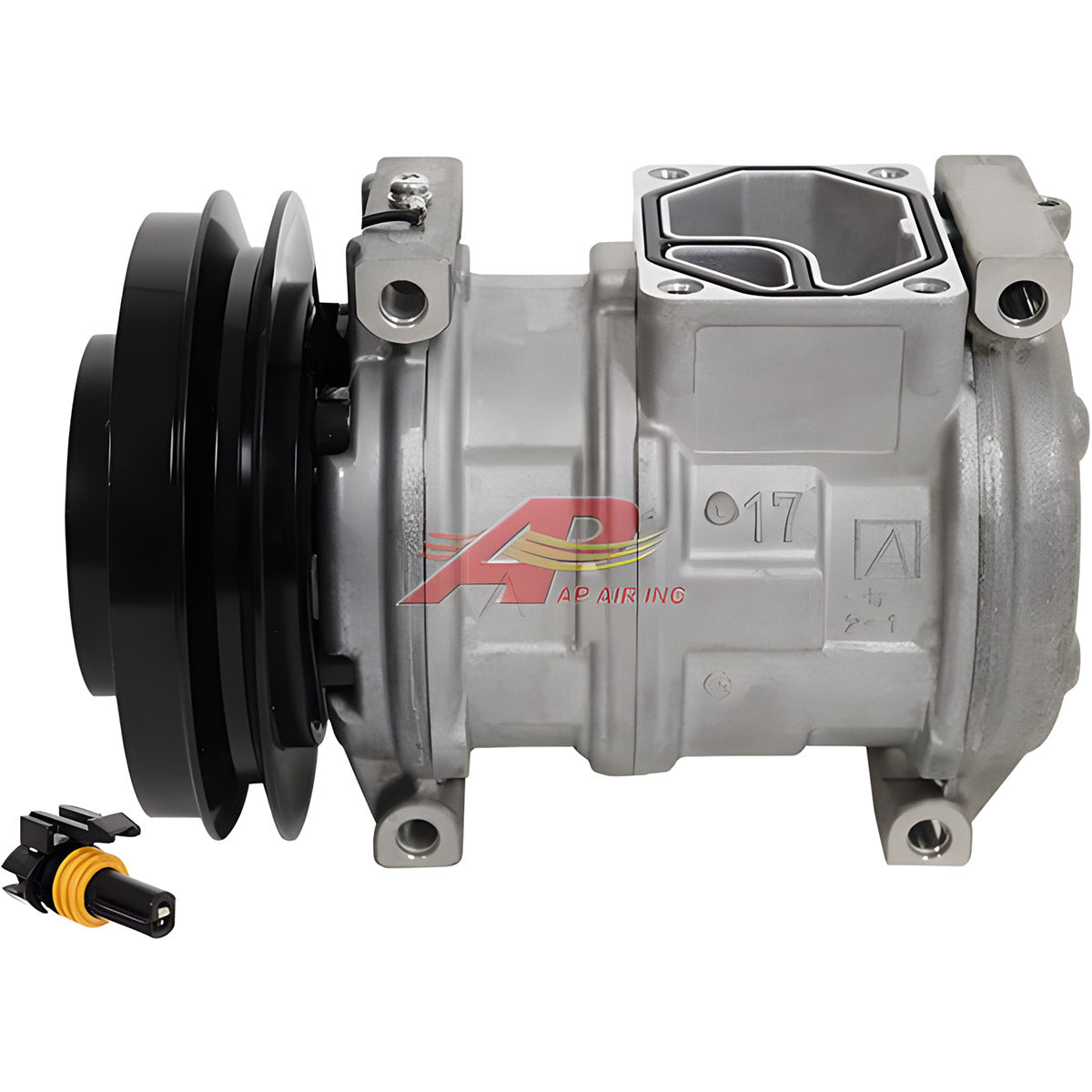 Original Denso Compressor 10PA17C Body With Single Groove Clutch, 24V for John Deere