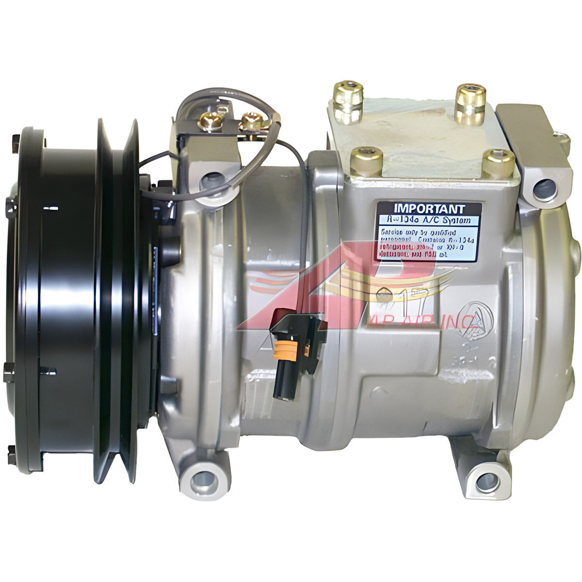 10PA17C Compressor With Single Groove Clutch, 24V for John Deere