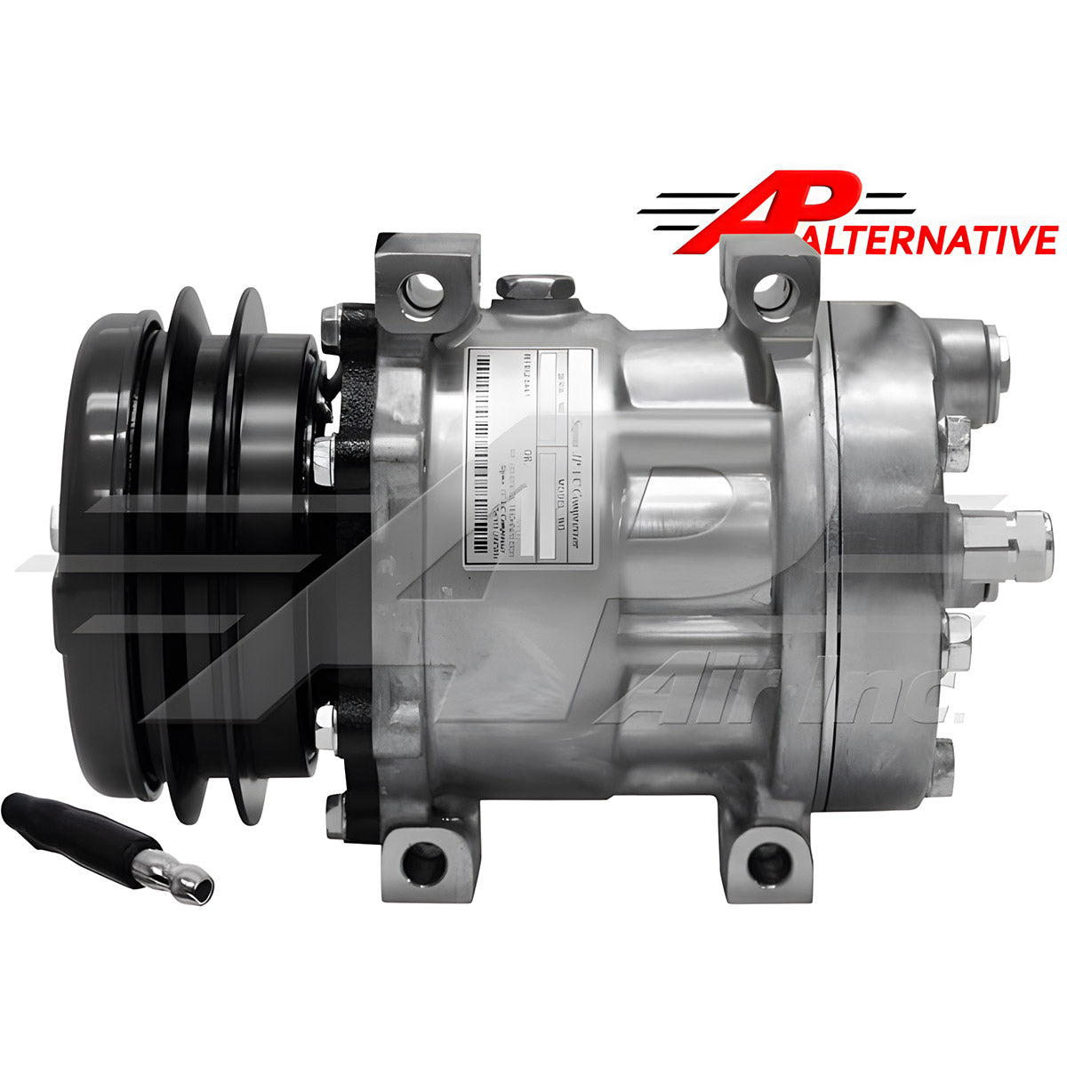 Air Conditioning Compressor for Case IH KHR3241, Link-Belt LC91V00002F1 - Sanden Style