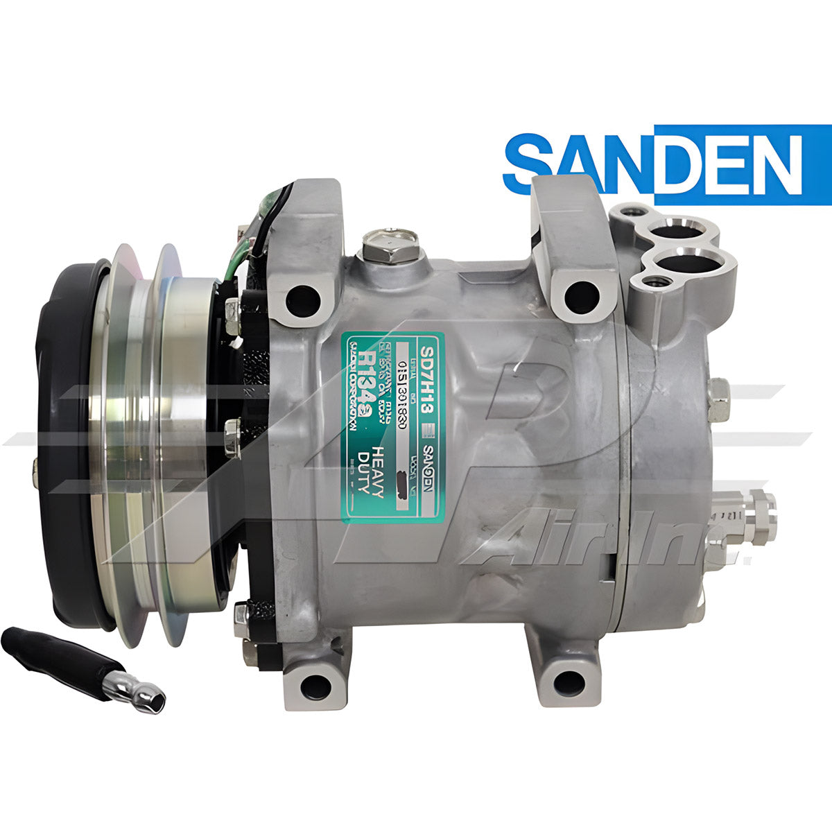OEM Sanden Compressor SD7H13 - 125mm, 1 Groove Clutch 24V for Caterpillar