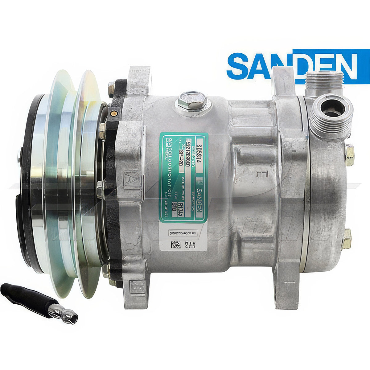 Original Sanden SD5H14, 6" Single Groove, Vertical Tube O-Ring for Ford/New Holland