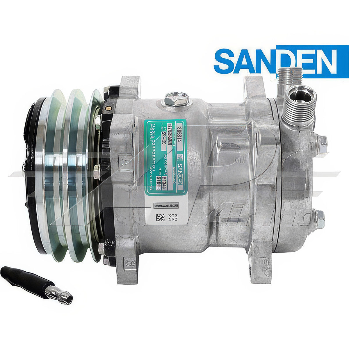 OEM Sanden Compressor SD5H14 - 132mm, 2 Groove Clutch 12V for JCB & Ag Chem