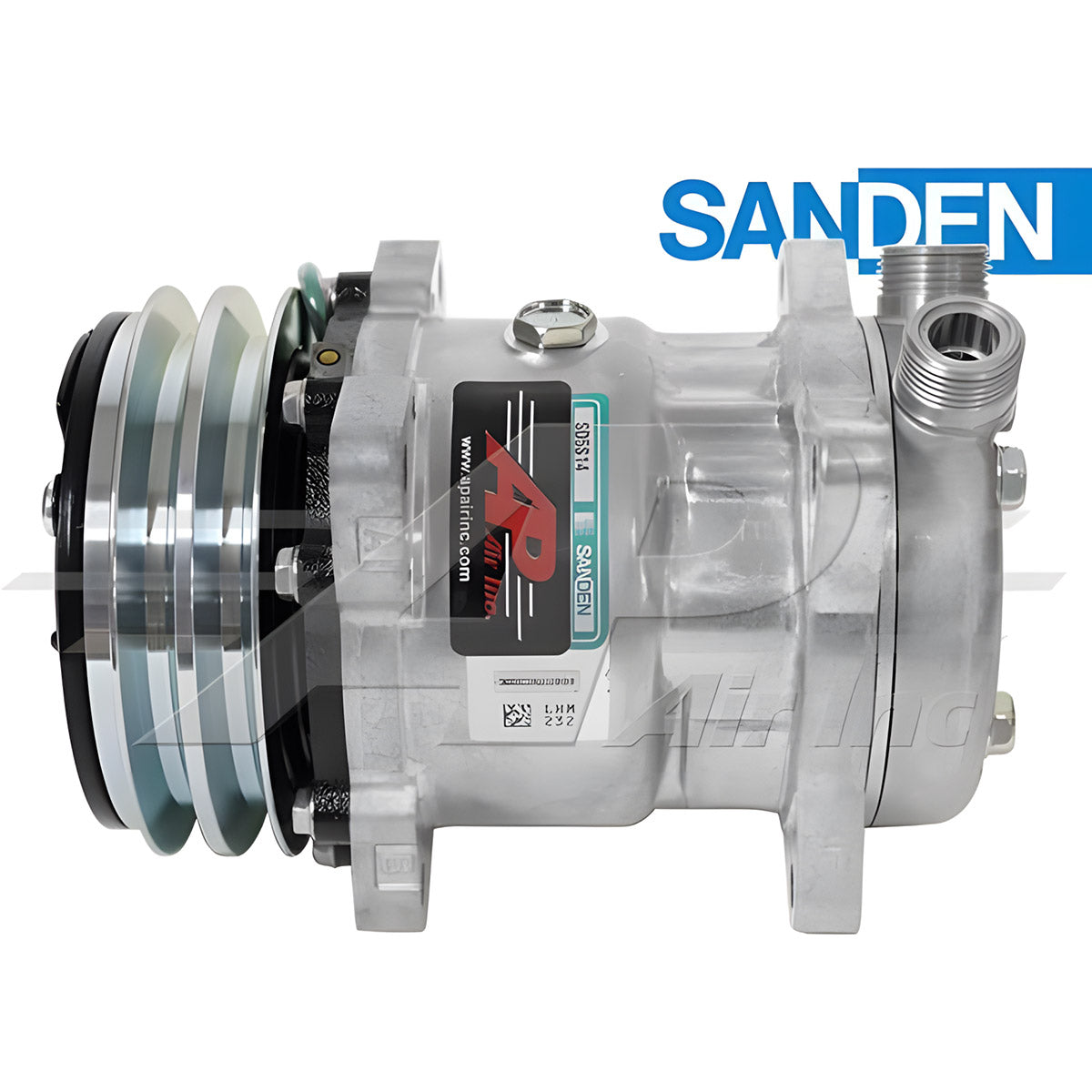 OEM Sanden Compressor SD5H14 - 132mm, 2 Groove Clutch, 12V for White & Agco/Allis