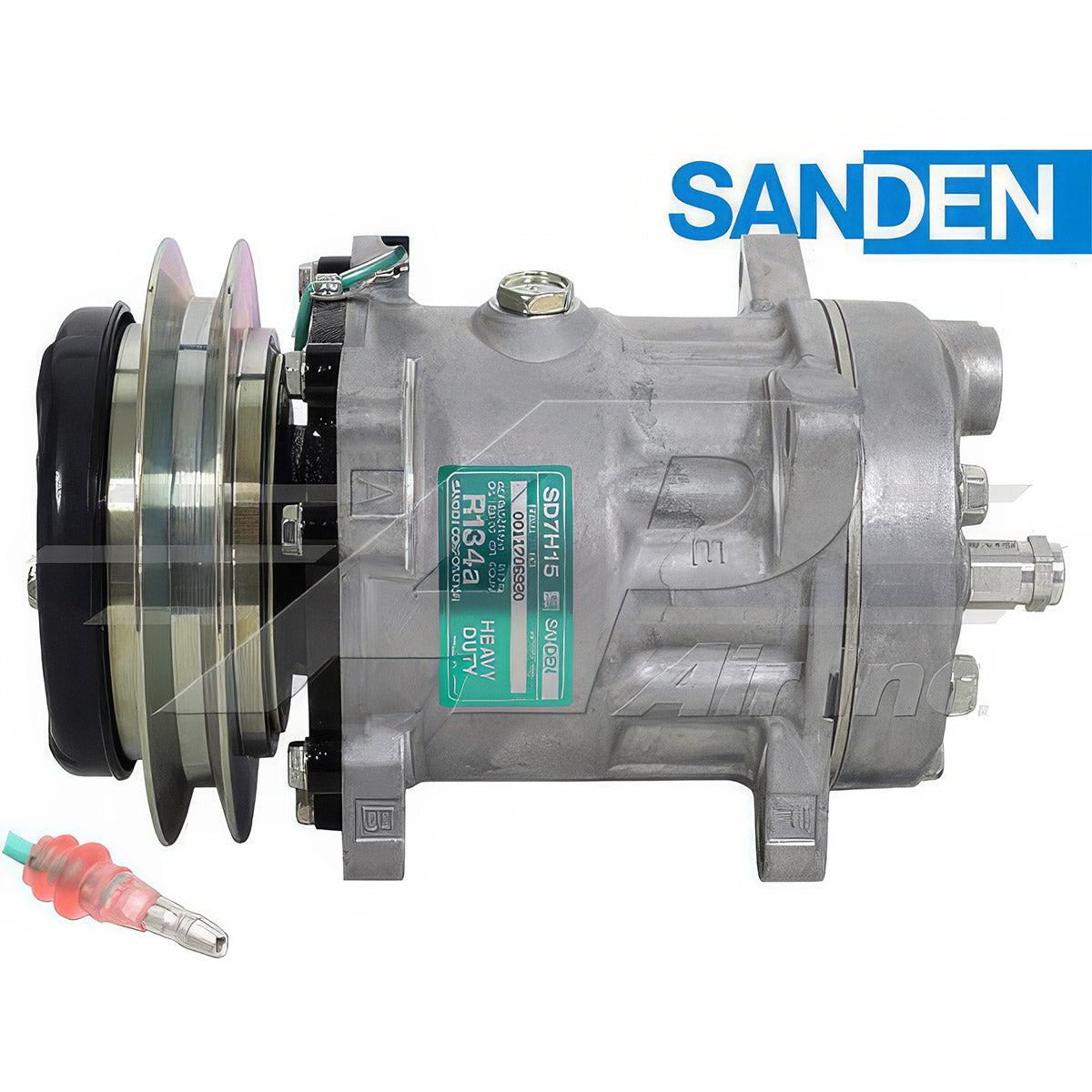 OEM Sanden Compressor SD7H15 -5 3/4" Single Groove Clutch, 24V for Link-Belt & JCB