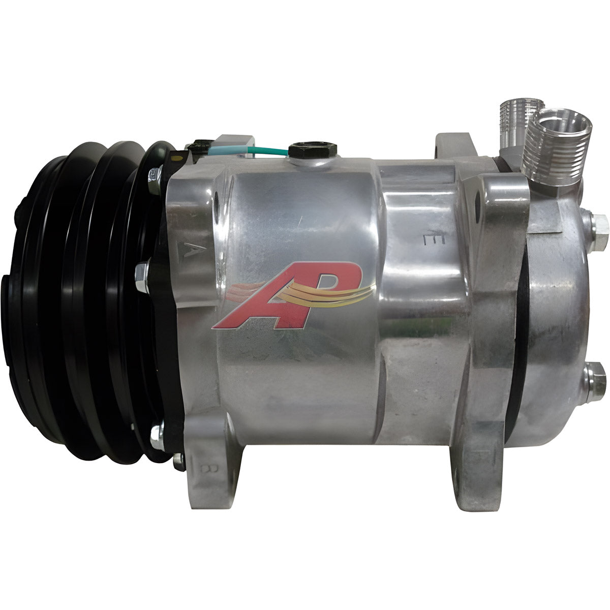 OEM Sanden Compressor SD5H14 - 132mm, 2 Groove Clutch 24V for JCB