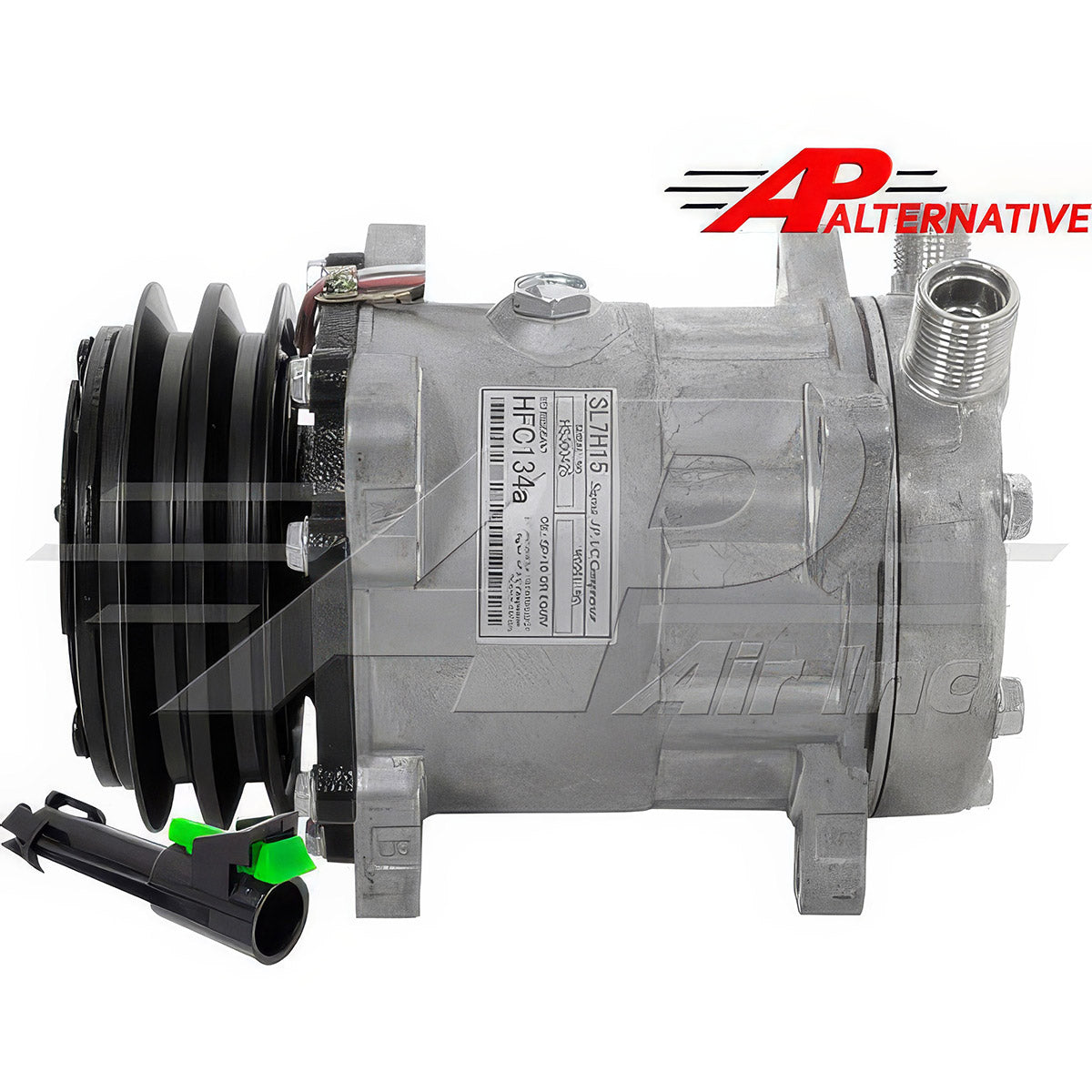 Alternative Sanden SD7H15 - 132mm, 2 Groove Clutch, 12V for JCB & Volvo