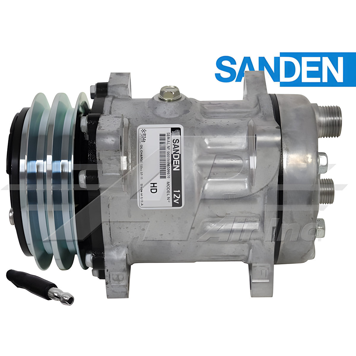 Original Sanden SD7H15, 5" 2 Groove Clutch, Horizontal 8 And 10 O-Ring for Ford/New Holland & Deutz