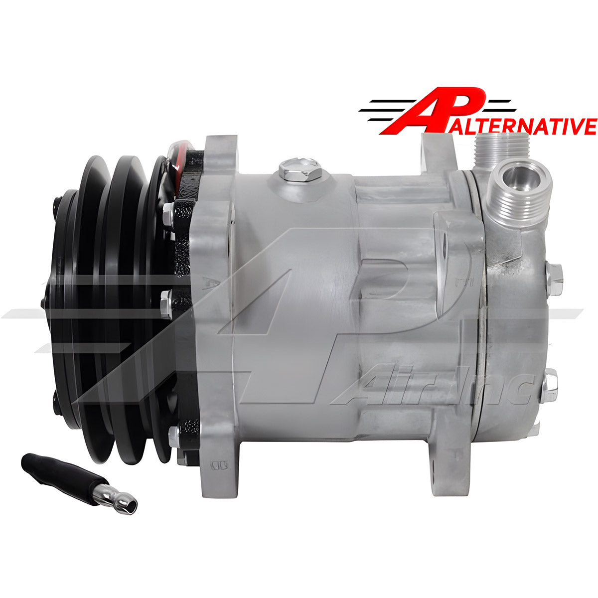 Sanden SD7H15, 5 1/4" 2 Groove Clutch, Vertical Tube O-Ring, 12 Volt for Ford/New Holland & Hesston/Fiat