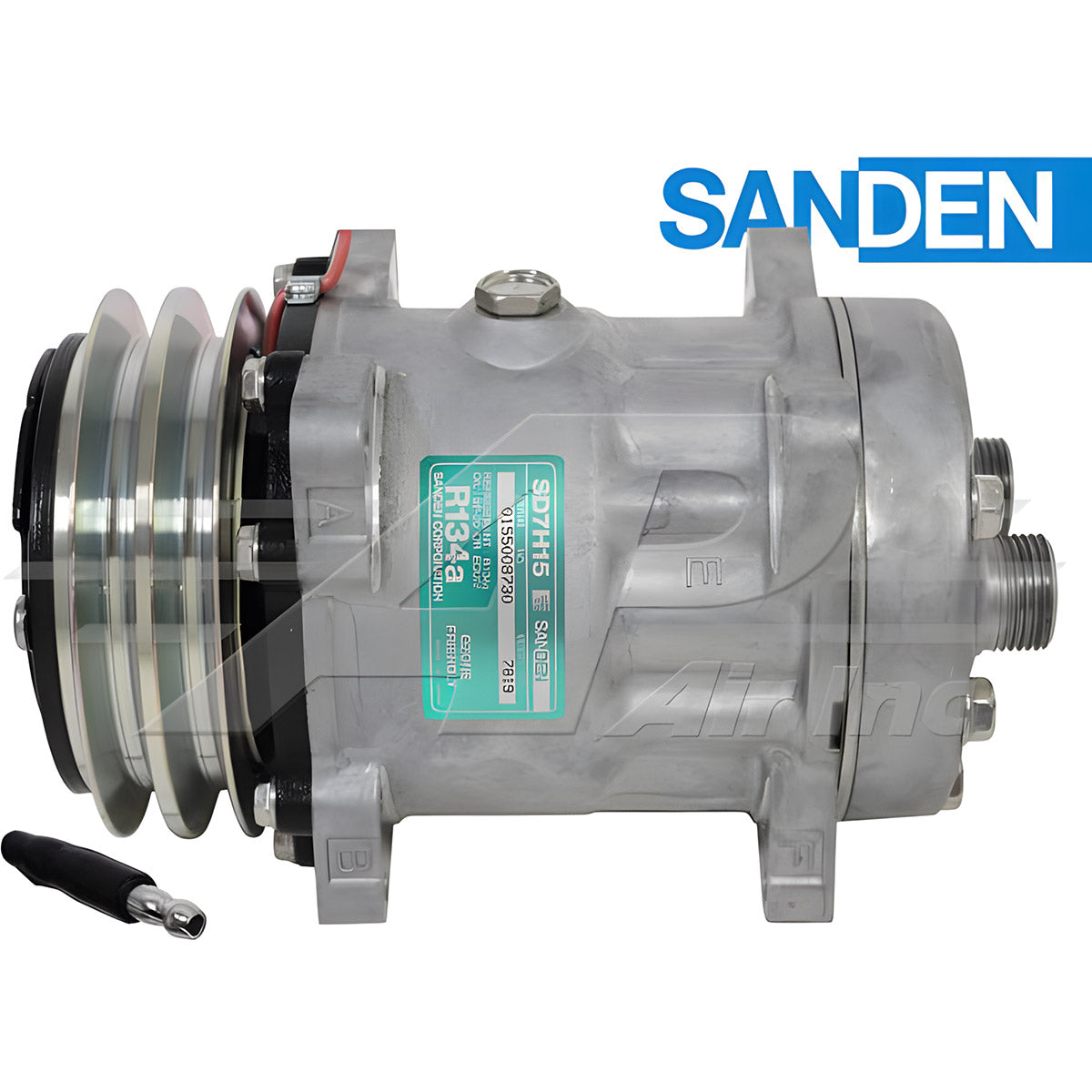 SD7H15, 5" 2 Groove Clutch, Horizontal Tube O-Ring, 12 Volt for Fiat