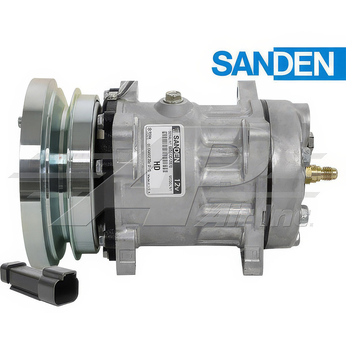 OEM Sanden Compressor SD7H15 - 138mm, Single Groove Clutch 12V for Caterpillar & Claas