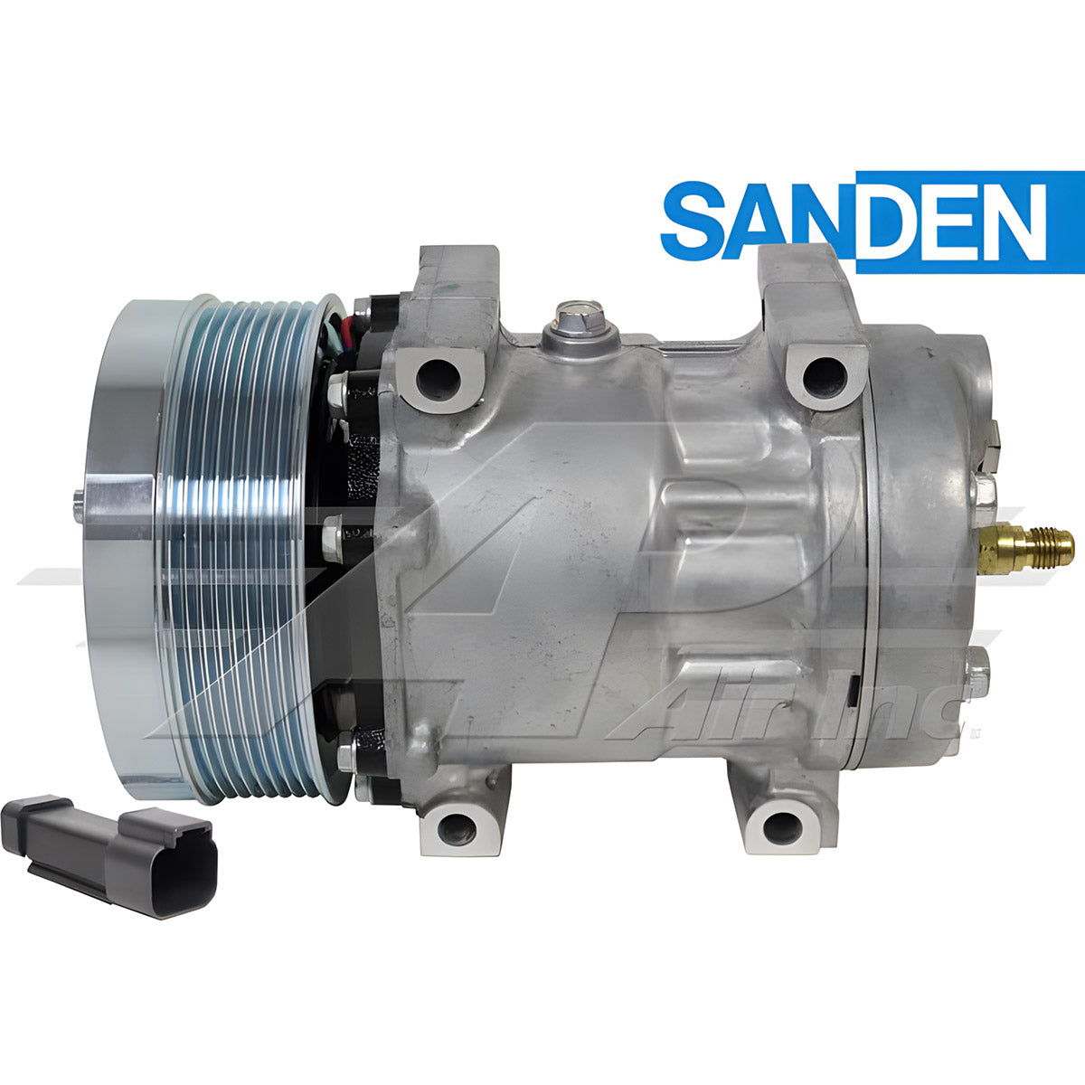OEM Sanden Compressor SD7H15 - 137mm, 8 Groove Clutch 12V for Caterpillar & Ag Chem