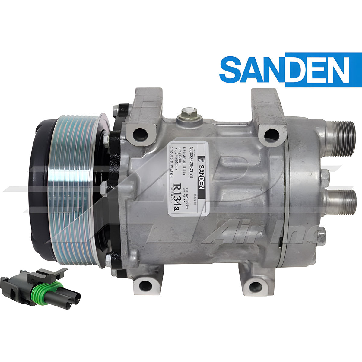 SD7H15, 4.7" 8 Groove Serpentine Clutch, Kf Head for Case IH & Ford/New Holland