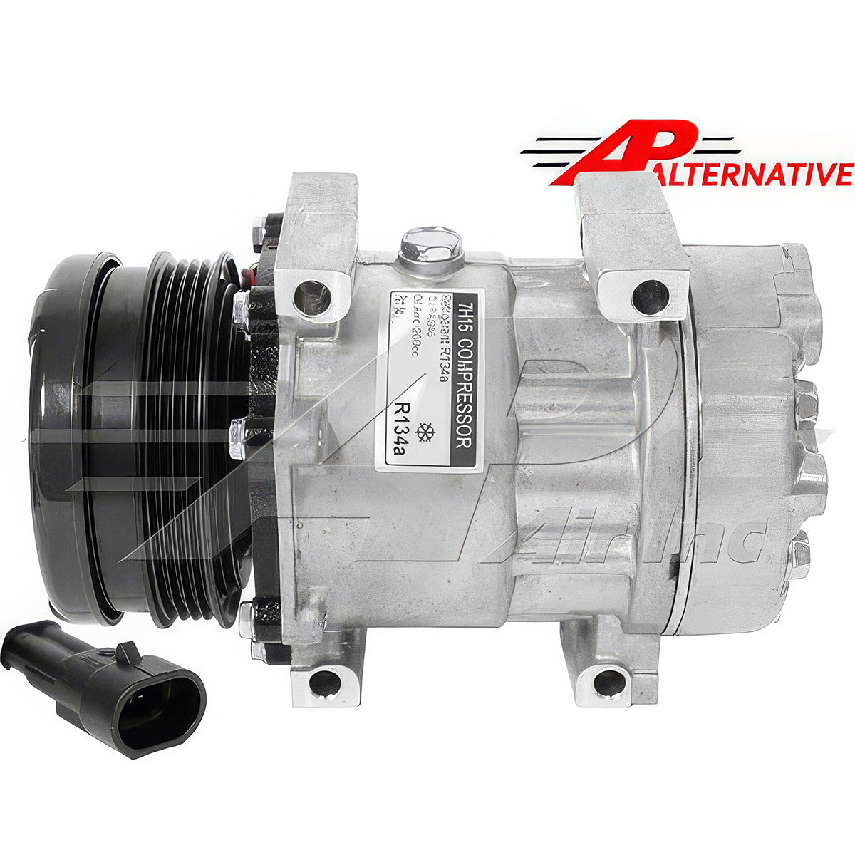 Sanden SD7H15, 4.4" 4 Groove Clutch, Direct Mount, Wv Head, 2 Wire for Case IH & Ford/New Holland