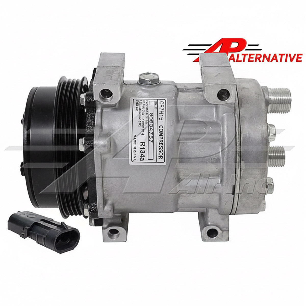 Sanden SD7H15, 4.6" 4 Groove Clutch, Direct Mount, Horizontal 8 And 10 O-Ring for Ford/New Holland