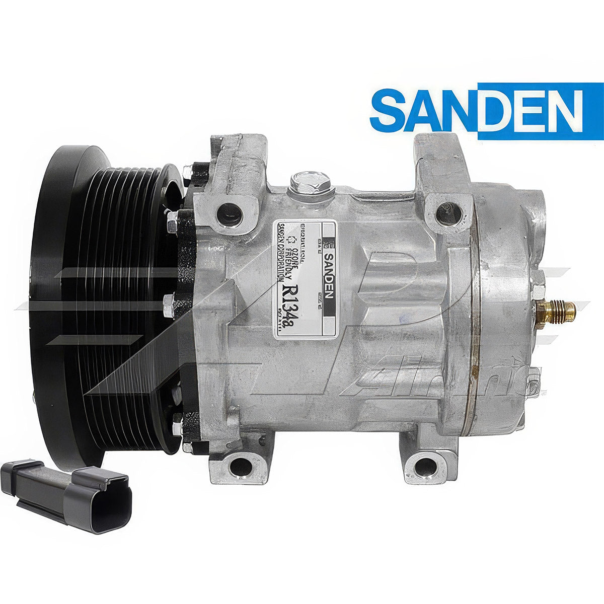 OEM Sanden Compressor SD7H15 - 133mm, 8 Groove Clutch 24V for Caterpillar