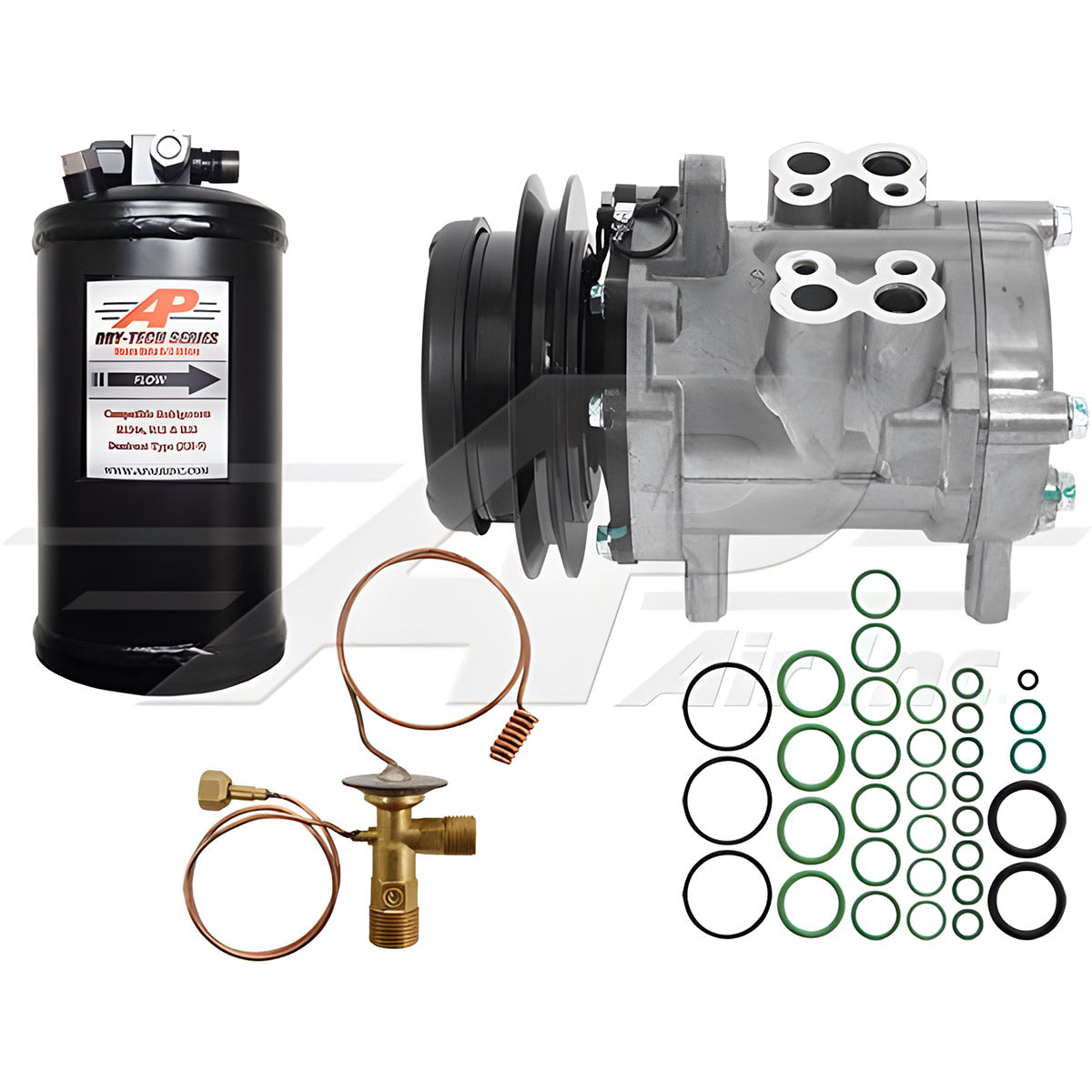 Air Conditioning Kit - Sanden Style Compressor for John Deere