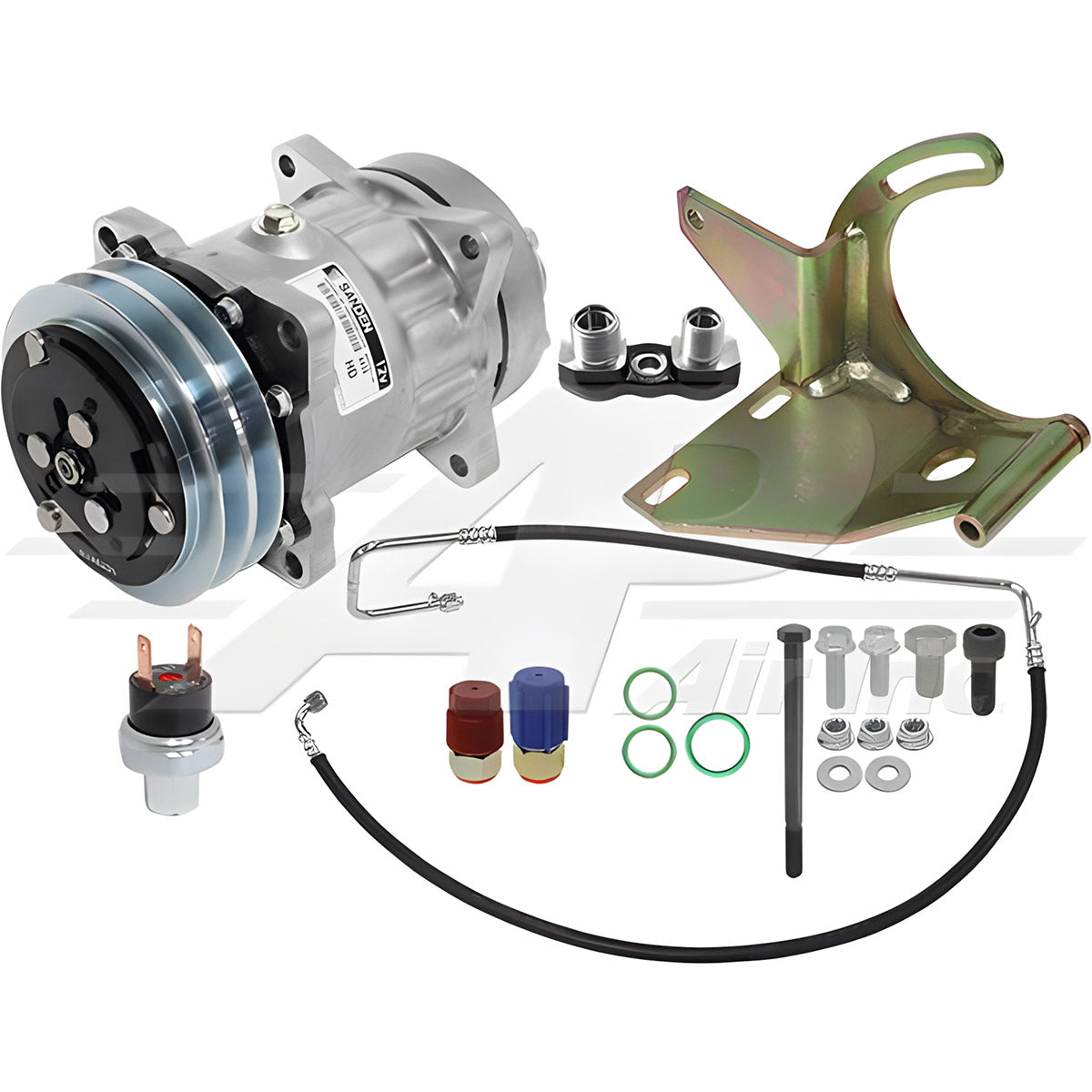Air Conditioning Kit for Ford TW15, TW25, TW35, TW5 - Rotary Tecumseh HR980 to Sanden, 990-200