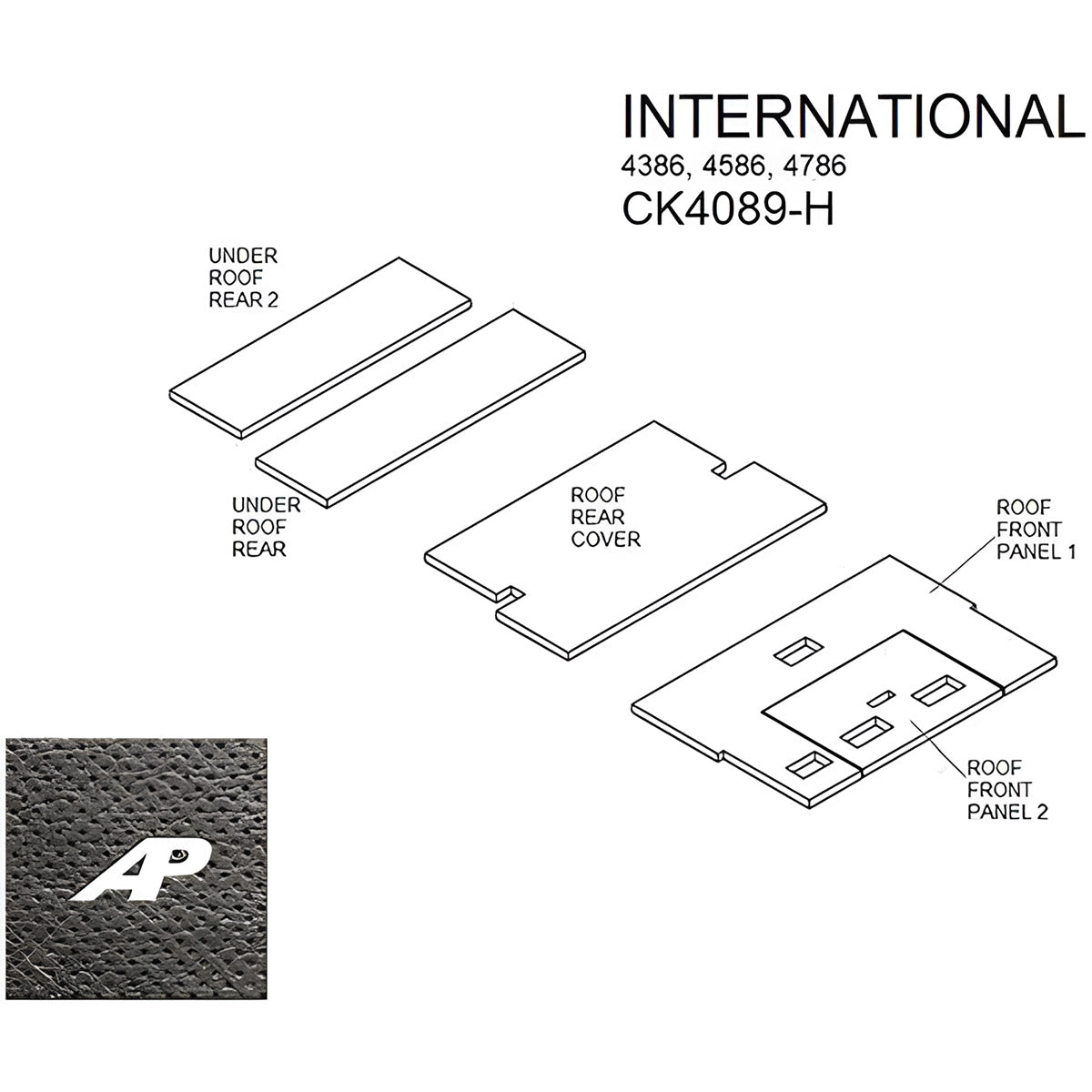Headliner - Black for International 132666C1